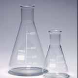 ERLENMEYER FLASK PYREX GLASS N/NECK GRADUATED 1L