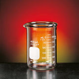 BEAKER PYREX GLASS HEAVY DUTY LOW FORM WITH SPOUT 1000ML