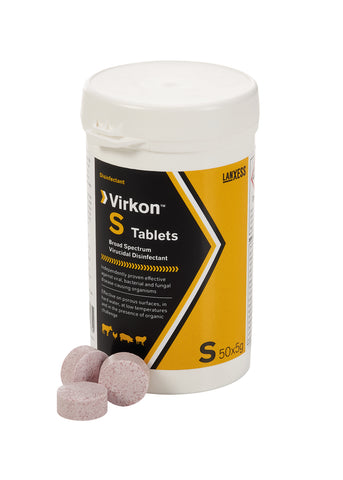VIRKON S VIRUCIDAL DISINFECTANT 50 X 5G TABLETS PK.12
