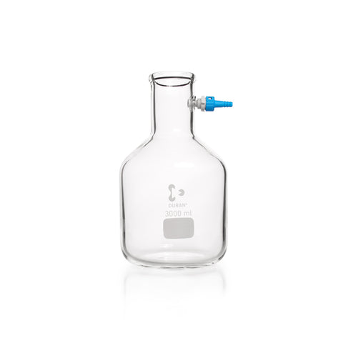 FILTER FLASK DURAN GLASS BOTTLE SHAPE H/DUTY PUSH-IN CONN. 3