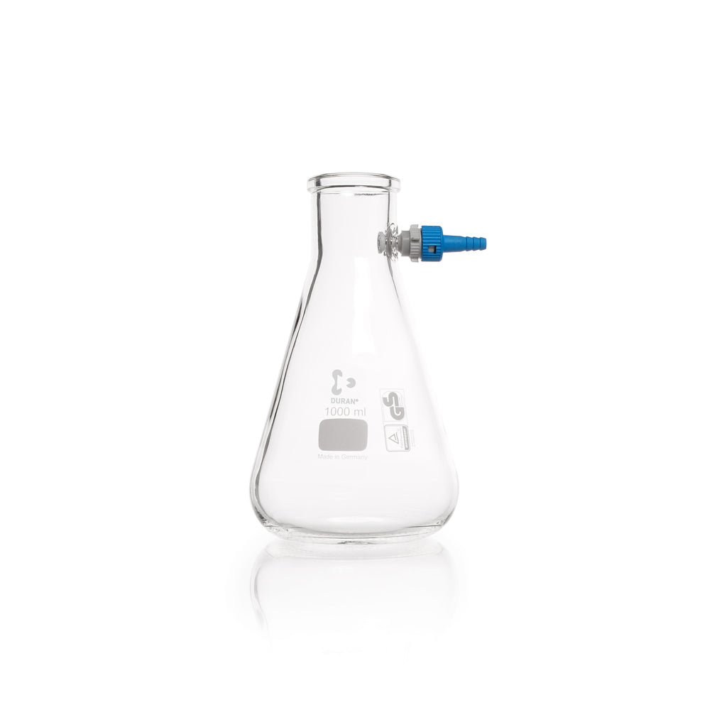 FILTER FLASK DURAN GLASS CONICAL H/DUTY PUSHIN CONN. 2000ML