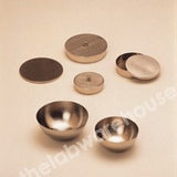 BASIN NICKEL FLAT BOTTOM WITH DROP-ON COVER AND KNOB 95ML