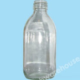 BOTTLES CLEAR GLASS ALPHA SIROP 28MM NECK NO CAP 100ML PK.86