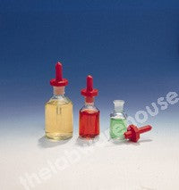 DROPPING BOTTLE CLEAR GLASS WITH PLASTIC STOPPER 50ML