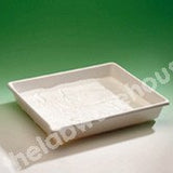 DISH WITH POURING LIP WHITE PVC 260X200X65MM DEEP