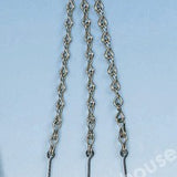 CHAINS/HOOKS 3 ON ONE RING NICKEL PLATED