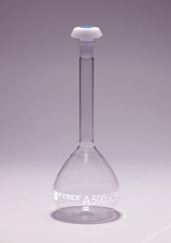 VOLUMETRIC FLASK PYREX GLASS CLASS A PE STPR 12/21 50ML