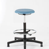 LABORATORY STOOL ADJ. 600 TO 850MM WITH GLIDES AND FOOTREST