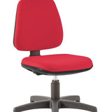 UPHOLSTERED LAB CHAIR ADJ. 420 TO 550MM RED/GLIDES