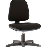 UPHOLSTERED LAB CHAIR ADJ. 420 TO 550MM BLACK/GLIDES