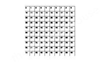 EYEPIECE GRATICULE INDEXED SQUARES 19MM DIA 1MM GRID