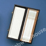 SLIDE BOX PAPER COVERED WOOD AND HINGED LID FOR 100 SLIDES