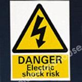WARNING SIGN DANGER ELECTRIC SHOCK RISK 200X150MM
