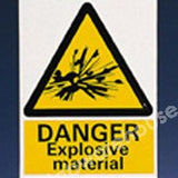 WARNING SIGN DANGER EXPLOSIVE MATERIAL 400X300MM