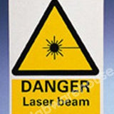 WARNING SIGN DANGER LASER BEAM 200X150MM