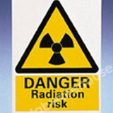 WARNING SIGN DANGER RADIATION RISK 200X150MM