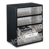 STORAGE CABINET STEEL FRAME WITH 8 TRANSP. PLASTIC DRAWERS