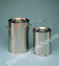 CYLINDRICAL CONTAINER ST./STEEL WITH LOOSE LID & HANDLE 2L