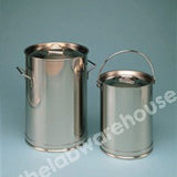 CYLINDRICAL CONTAINER ST./STEEL WITH LOOSE LID & HANDLE 10L