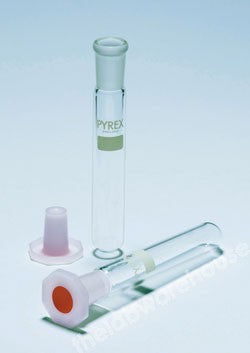 TEST TUBE PYREX GLASS 125X18MM WITH 14/15 PE STOPPER