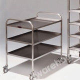 TRAY TROLLEY S/S 2 TIERS/TRAYS EA. 875X465MM 900MM HIGH