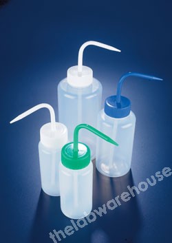 WASHBOTTLES LDPE W/NCK L/PROOF COL. CODE RED 250ML PK 5