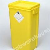 CLINICAL WASTE BIN PP 30L WITH NON REVERSIBLE LOCKING LID