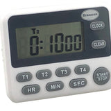 FOUR-CHANNEL TIMER COUNTDOWN/UP, DIG., 1 SEC TO 99 HOURS & BATTERIES