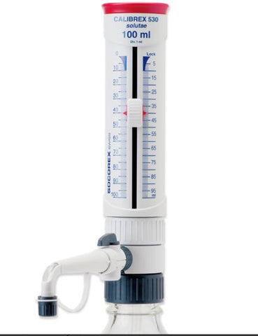 BOTTLE TOP DISPENSER SOCOREX 530 2.5-25ML W/O FLOW STOPCOCK