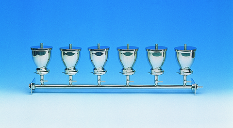 6-PLACE FILTER MANIFOLD S/S WHATMAN WITH 6 X FC304-14