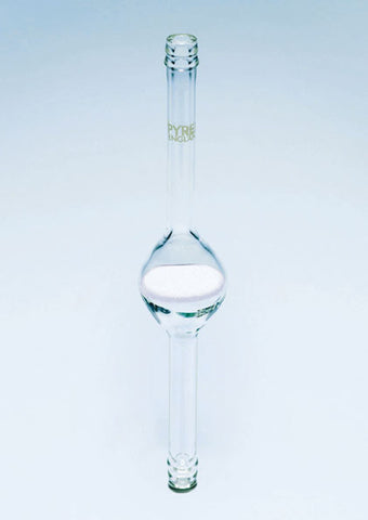 PIPELINE FILTER TUBE PYREX GLASS DISC 95MM SET IN LINE POR.