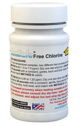 TEST STRIPS FREE CHLORINE 0 - 7MG/L PK.50