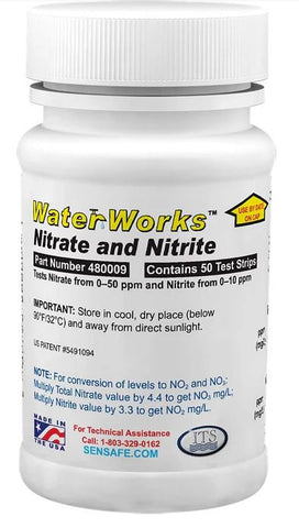 TEST STRIPS 0 - 50MG/L NITRATE 0 TO 10MG/L NITRITE PK.50