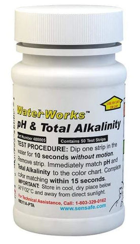 TEST STRIPS pH6-9/TOTAL ALK. 0 - 720MG/L PK.50