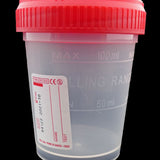 SPECIMEN CUPS PP WITH CAP 120ML STERILE IND. WRAPPED PK.350