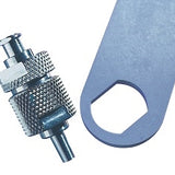 SYRINGE FILTER HOLDER W/MAN ST./STEEL PTFE GASKET 25MM DIA