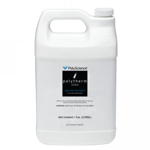 Bath fluid Polyscience range +100 to +200°C visc. 125cSt at 25°C pk. 3.8L