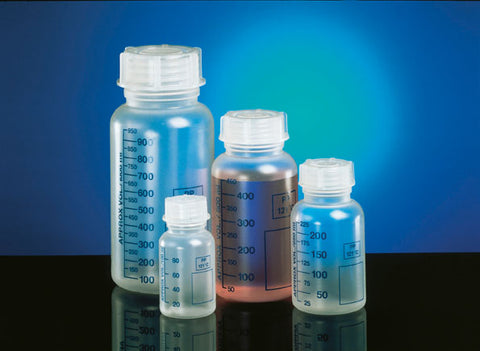 Bottles PP w/mouth sq. shoulder with cap grad. 1000ml pk. 10