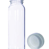 BOTTLES CLEAR GLASS UNIVERSAL 30ML TUBULAR/WHITE PP CAP PK.500