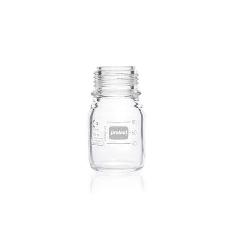 REAGENT BOTTLE DURAN SAFECOATED W/MOUTH NO CAP OR RING 100ML