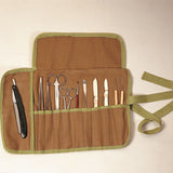 DISSECTING SET 11 PIECE ST./STEEL IN CANVAS ROLL WALLET
