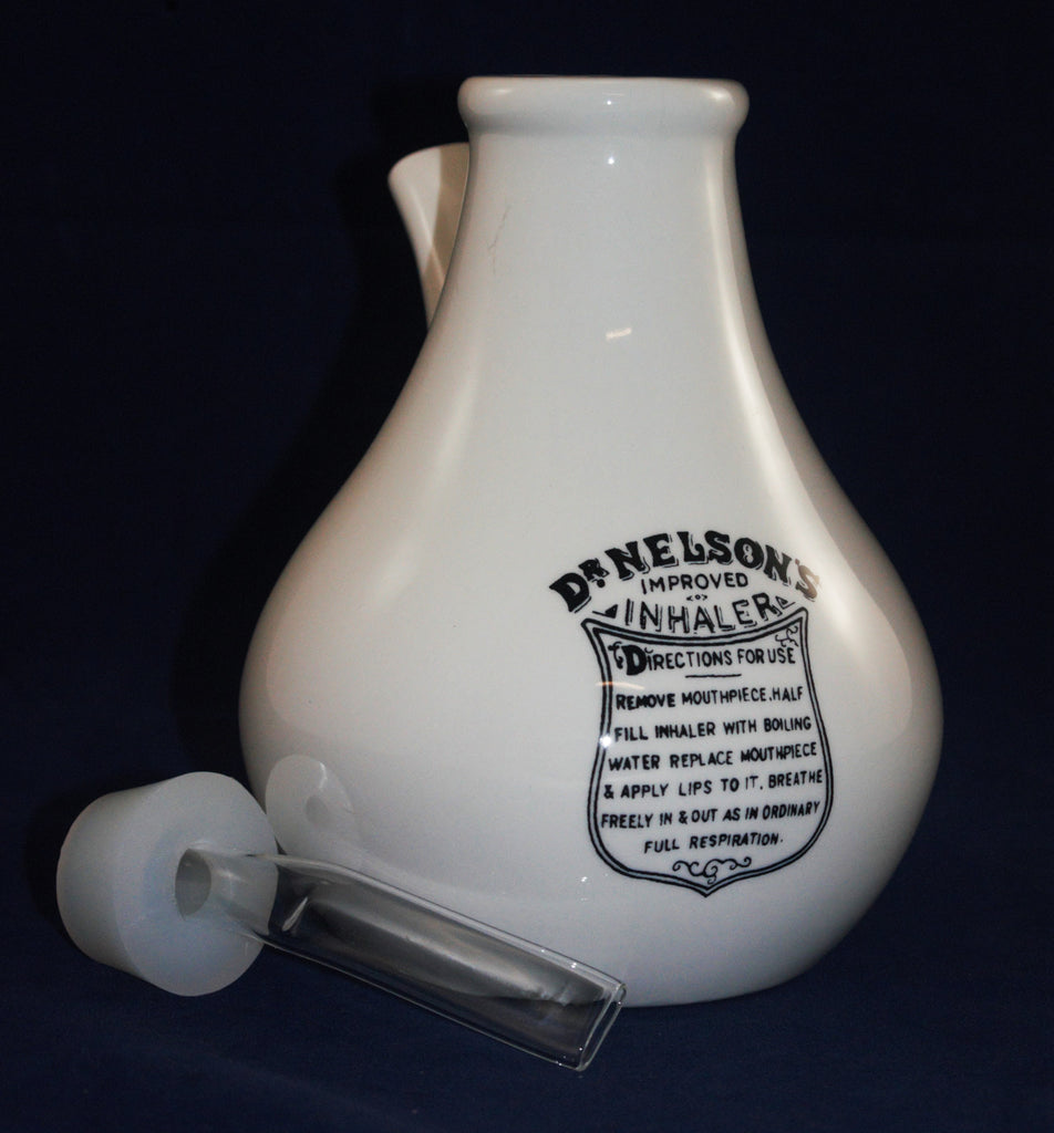 Dr Nelson's Inhaler, Earthenware Steam Inhaler fitted with Mouthpiece ...