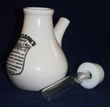Dr Nelson's Inhaler, Earthenware Steam Inhaler fitted with Mouthpiece and Bung 250ml