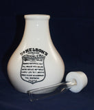 Dr Nelson's Inhaler, Earthenware Steam Inhaler fitted with Mouthpiece and Bung 500ml