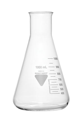 ERLENMEYER FLASK RASOTHERM GLASS WIDE NECK GRADUATED 2000ML