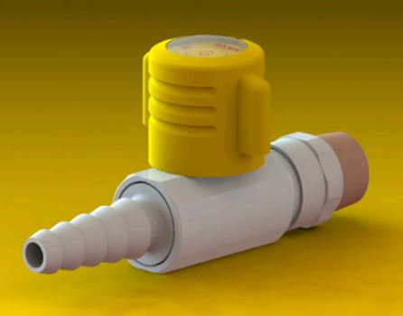 GAS COCK SINGLE FOR NATURAL GAS GREY 1-WAY LIFT-AND-TURN 025IN BSP