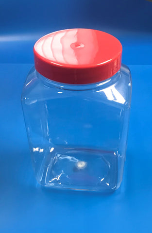 Jar "Sweetie"-type transparent PET with screw cap 2.5 litres