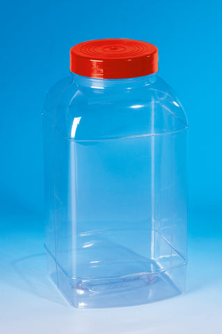 Jar "Sweetie"-type transparent PET with screw cap 4.5 litres