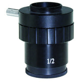 C-mount adapter with 0.5X lens for ½" dia. lens cameras