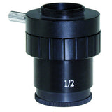 C-mount adapter with 0.5X lens for ½" dia. lens cameras